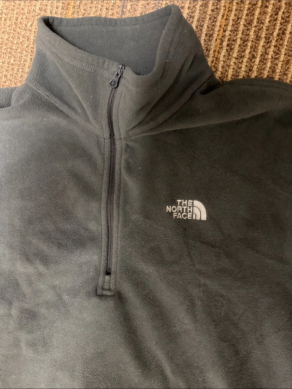 🩶 The North Face Men’s Slate Grey Half-Zip Fleece Pullover Perfect 🩶